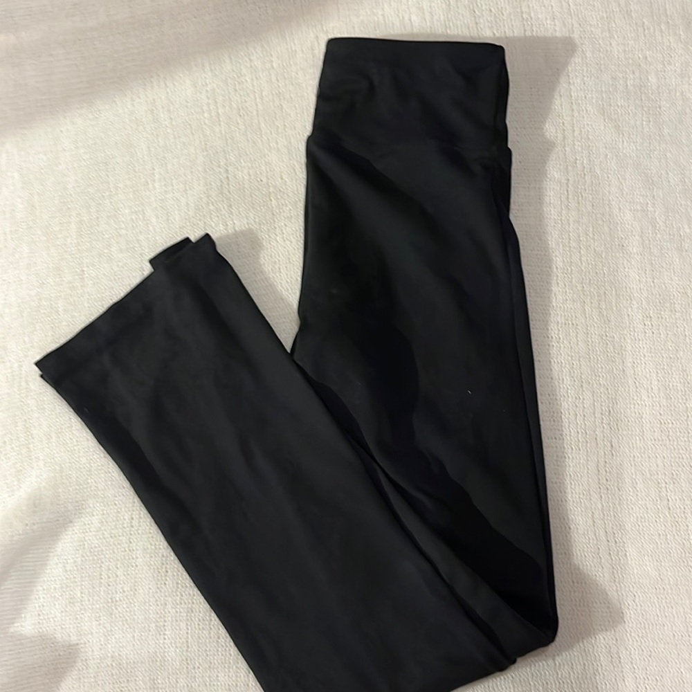 Black flare leggings